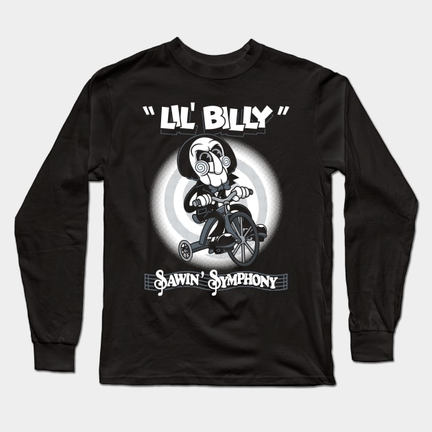 Lil' Billy the Puppet - Creepy Cute Vintage Cartoon Horror - Rubberhose Long Sleeve T-Shirt by Nemons